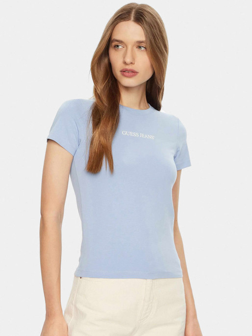 GUESS JEANS GJ SS CN SLIM LOGO PRINT TEE