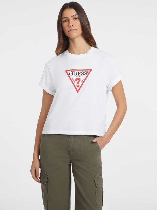 GUESS JEANS Tricou Gj Ss Cn Boxy Iconic