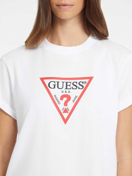 GUESS JEANS Tricou Gj Ss Cn Boxy Iconic
