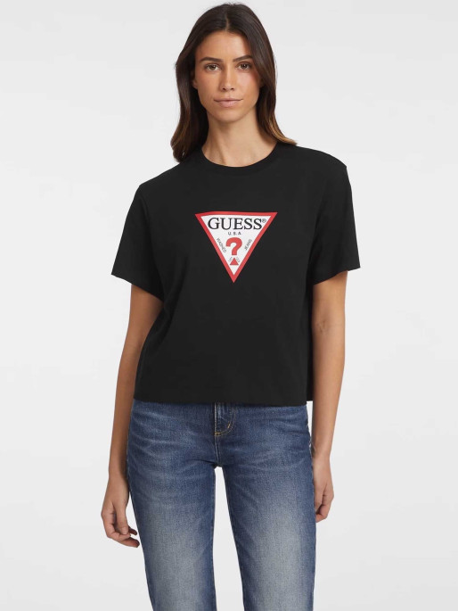 GUESS JEANS Tricou Gj Ss Cn Boxy Iconic