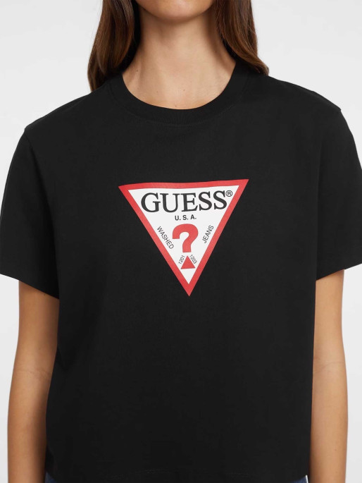 GUESS JEANS Tricou Gj Ss Cn Boxy Iconic