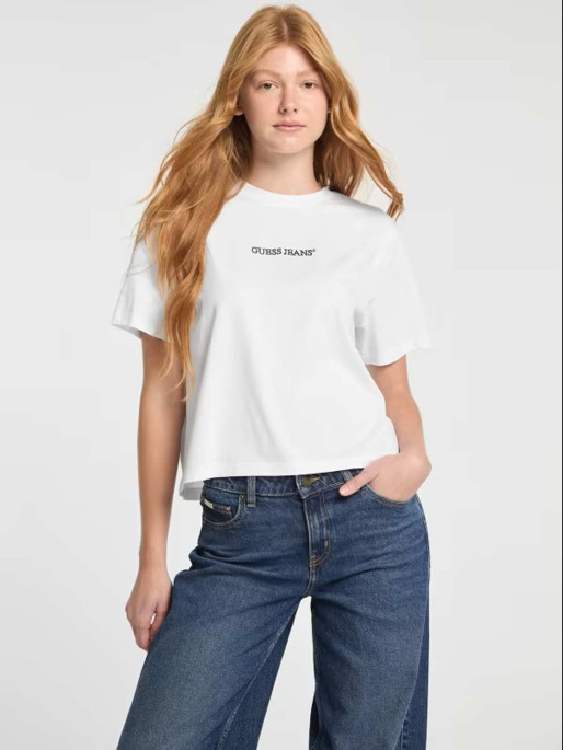 GUESS JEANS Tricou Gj Ss Cn Boxy Collegiate
