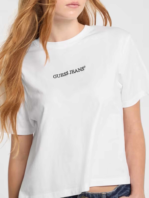 GUESS JEANS Tricou Gj Ss Cn Boxy Collegiate