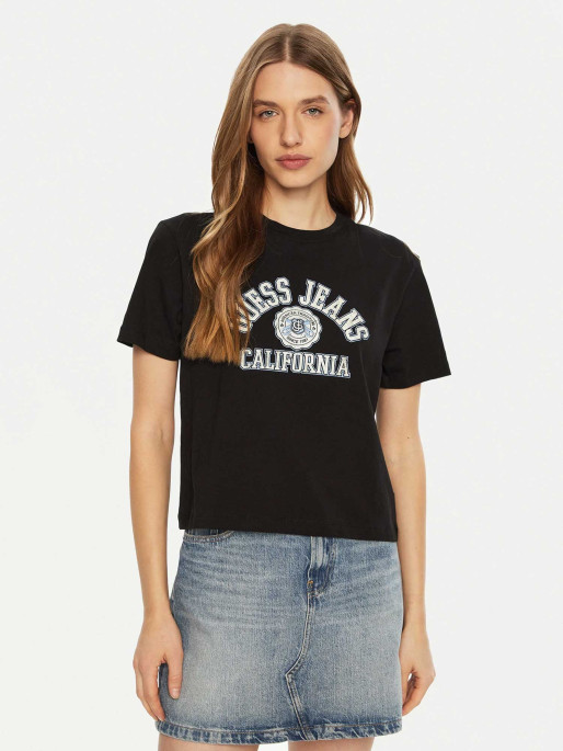 GUESS JEANS Tricou Gj Ss Cn Boxy Printed