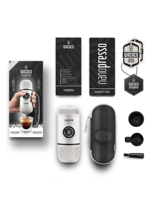 WACACO Кафемашина Nanopresso Classic + калъф, Chill White