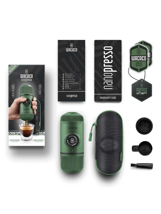 WACACO Кафемашина Nanopresso Classic + калъф, Moss Green
