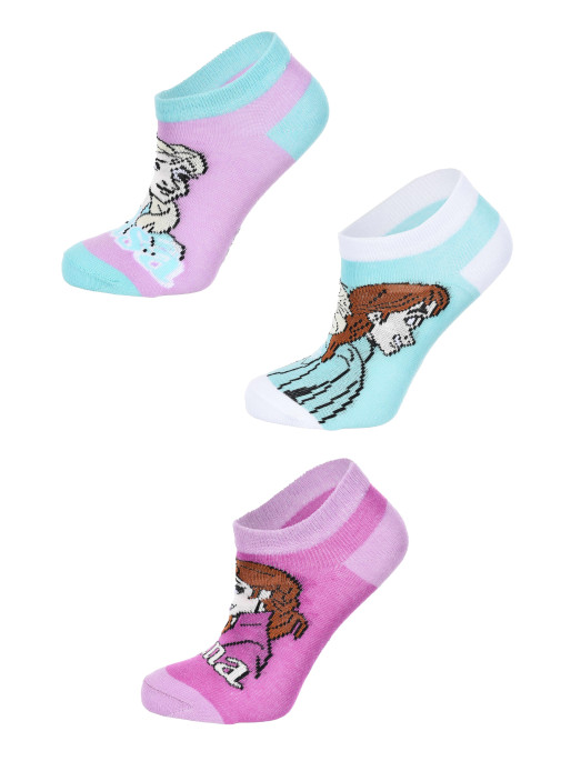 KIDS MOVIE HEROES Sosete - set 3 perechi Frozen