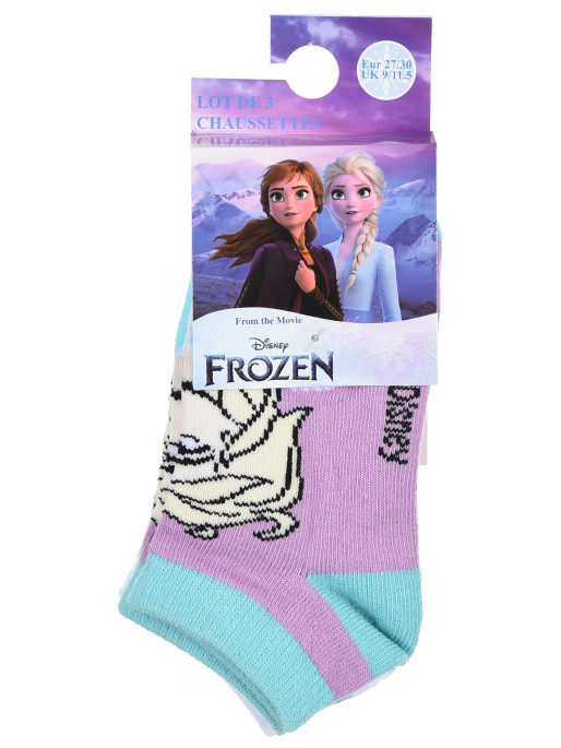 KIDS MOVIE HEROES Sosete - set 3 perechi Frozen