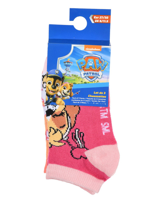 KIDS MOVIE HEROES Sosete - set 3 perechi Pawpatrol