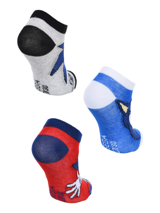KIDS MOVIE HEROES Sosete - set 3 perechi Sonic