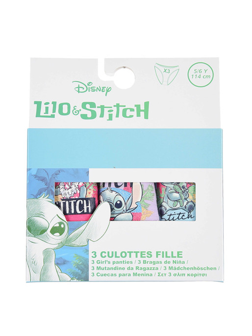 KIDS MOVIE HEROES Lenjerie - set 3 piese Liloetstitch