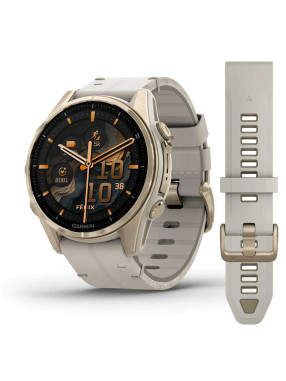 GARMIN GPS Smartwatch Fenix 8 AMOLED with Leather Strap