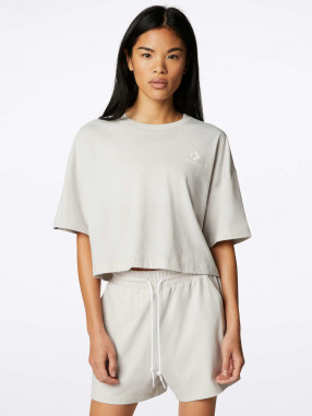 CONVERSE Tricou Renew Cropped Heathered