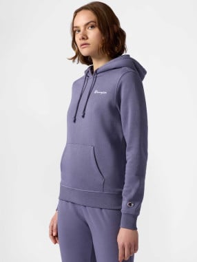 CHAMPION Μακρυμάνικη Μπλούζα Fleece Hoodie with Small Embroidered Logo Icons dark mauve