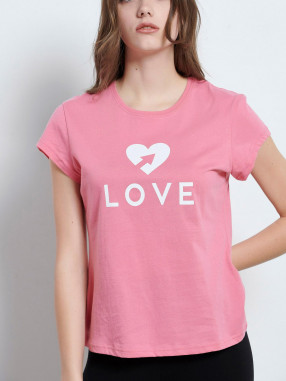 BODY TALK Κοντομάνικη Μπλούζα W Love