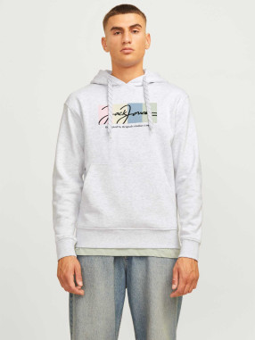 JACK & JONES Μακρυμάνικη Μπλούζα Portland Block Logo Overhead Hoodie