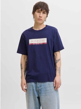 JACK & JONES Κοντομάνικη Μπλούζα JORINWOOD BLOCK BRANDING TEE SS CN