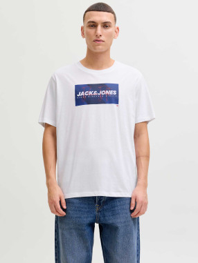 JACK & JONES Тениска JJCOLE PRINT TEE SS CREW NECK