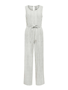 ONLY Ολόσωμη Φόρμα ONLCARO S/L BELT LINEN JUMPSUIT CC PANT