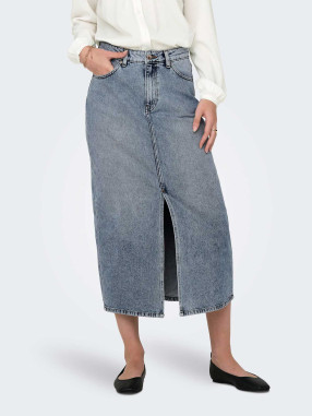 ONLY Φούστα Onlayoe Hw Front Slit Midi Dnm