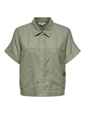 ONLY Риза ONLCARO S/S LINEN BL BOXY SHIRT CC PNT