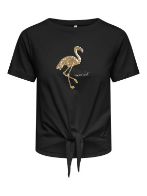 ONLY Тениска ONLDORA S/S KNOT FOLD-UP TOP JRS