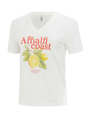 ONLY Тениска ONLHENNY REG S/S V-NECK TOP CS JRS