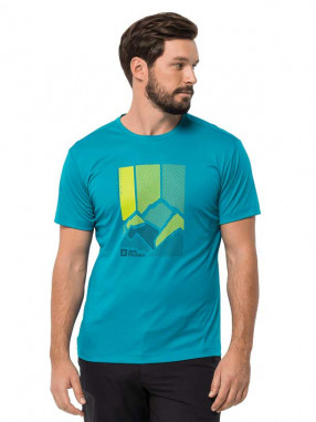 JACK WOLFSKIN Κοντομάνικη Μπλούζα PEAK GRAPHIC T M