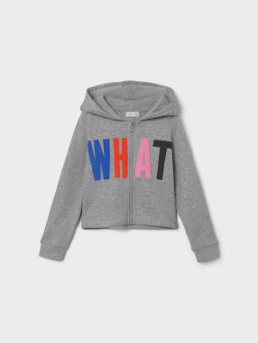 NAME IT Hanorac Nkflayla Ls Short Sweat Card Wh Bru