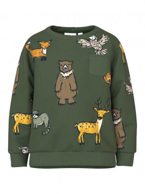 NAME IT Bluza Nmmosvald Sweat Bru Box