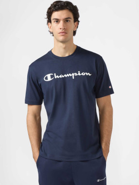 CHAMPION Κοντομάνικη Μπλούζα Script Logo Black