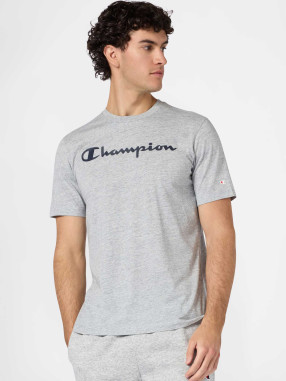 CHAMPION Κοντομάνικη Μπλούζα Script Logo Black