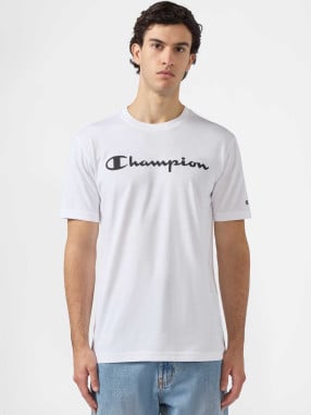 CHAMPION Κοντομάνικη Μπλούζα Script Logo Black