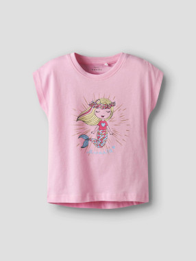 NAME IT Dečija majica  NMFVIOLET CAPSL TOP