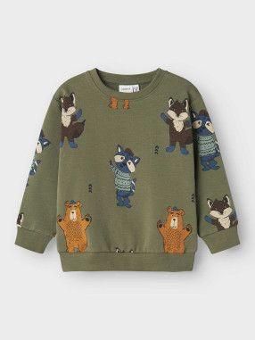 NAME IT Bluza Nmmolander Nreg Light Sweat Bru