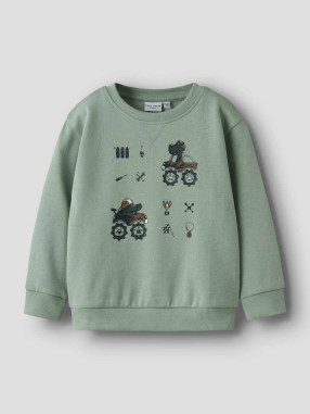 NAME IT Bluza Nmmvimo Ls Nreg Aop Sweat Bru