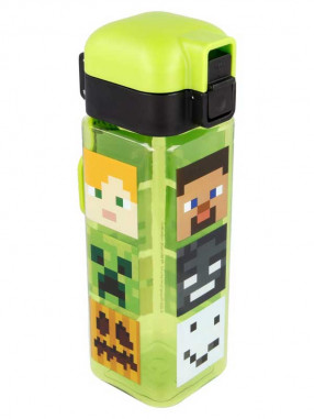 STOR Παιδικό Μπουκάλι Minecraft SAFETY LOCK SQUARE BOTTLE 550 ML