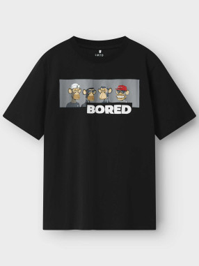 NAME IT Tricou Nlmduff Bod L Ss Top Box Noos Sky