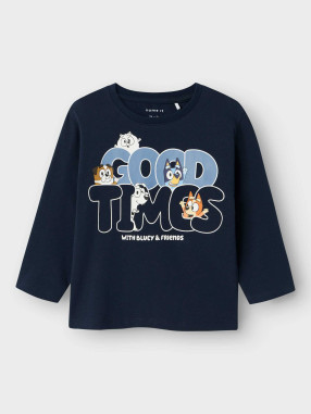 NAME IT Bluza Nmmniels Bluey Nreg Ls Top Box Sky