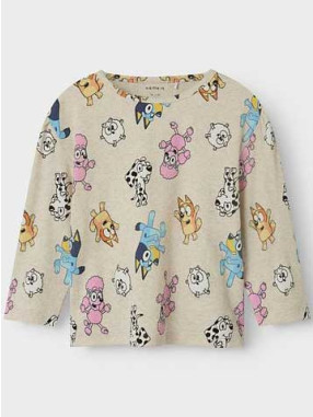 NAME IT Bluza Nmfnina Bluey Ls Top Sky