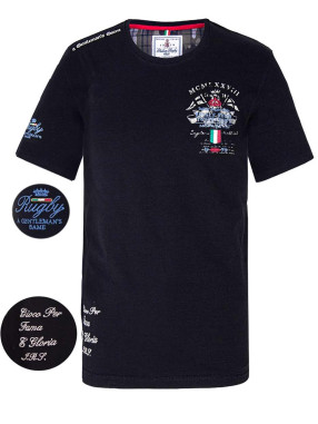 ITALIAN RUGBY STYLE Мъжка тениска IRS 4A-4-BLACK