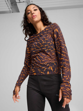 PUMA Тениска DARE TO AOP Mesh Long Sleeve Tee