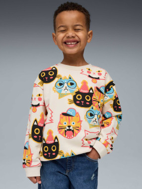 PUMA Παιδική Μακρυμάνικη Μπλούζα MOODY CAT AOP Crew TR PS