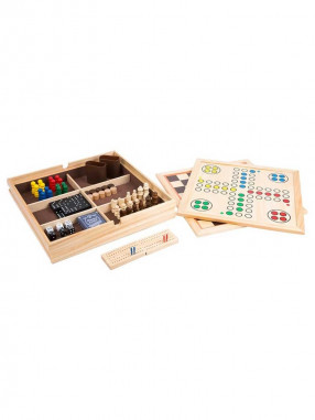 SMALL FOOT 9 in 1 game collection in a wooden box