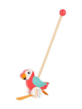 SMALL FOOT Parrot push toy – wooden