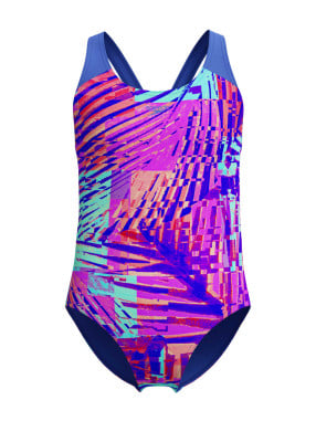 SPEEDO Girls Digital Allover Splashback One-Piece Swimsuit