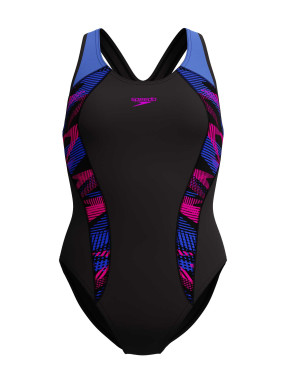 SPEEDO Women's Placement One-Piece Laneback Swimwear