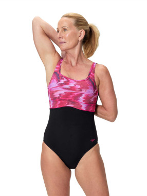 SPEEDO Цял бански PRINT CONTOUR ECLIPSE 1PC AF