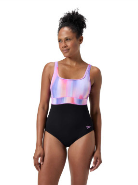 SPEEDO Women's Shaping ContourEclipse Printed One-Piece Swimwear