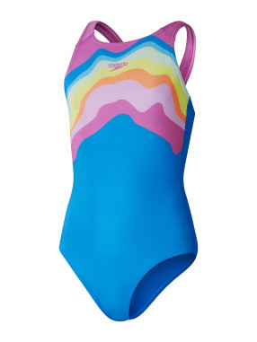 SPEEDO Ženski jednodelni kupaći kostim GIRLS PRINTED PULSEBACK
